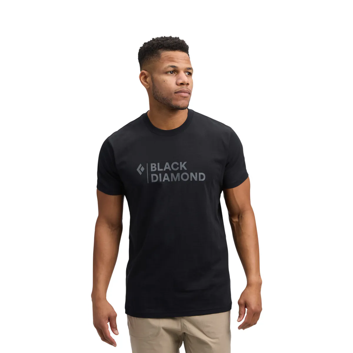 Black Diamond Men's Mini Stacked Short Sleeve Tee black