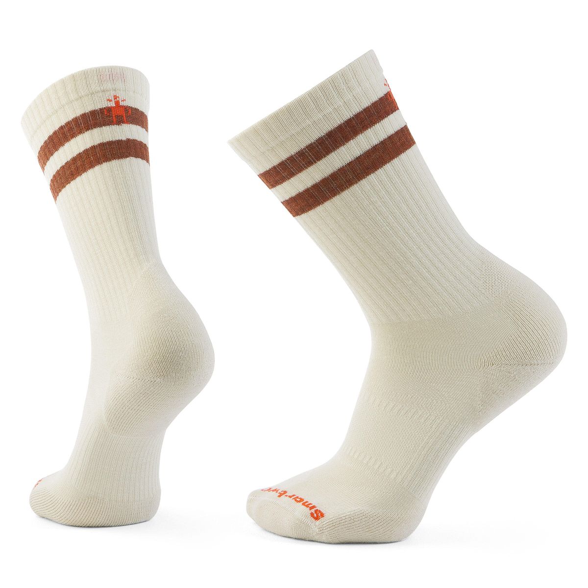 Smartwool Everyday Athletic Striped Crew Socks natural