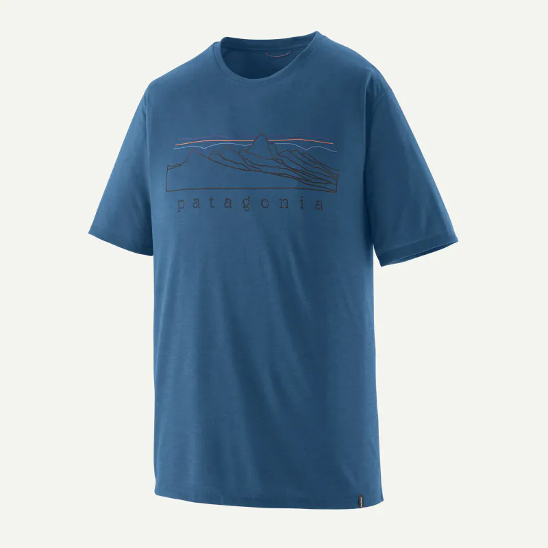 Patagonia Cap Cool Trail Shirt M's stratapeaks aquatic blue