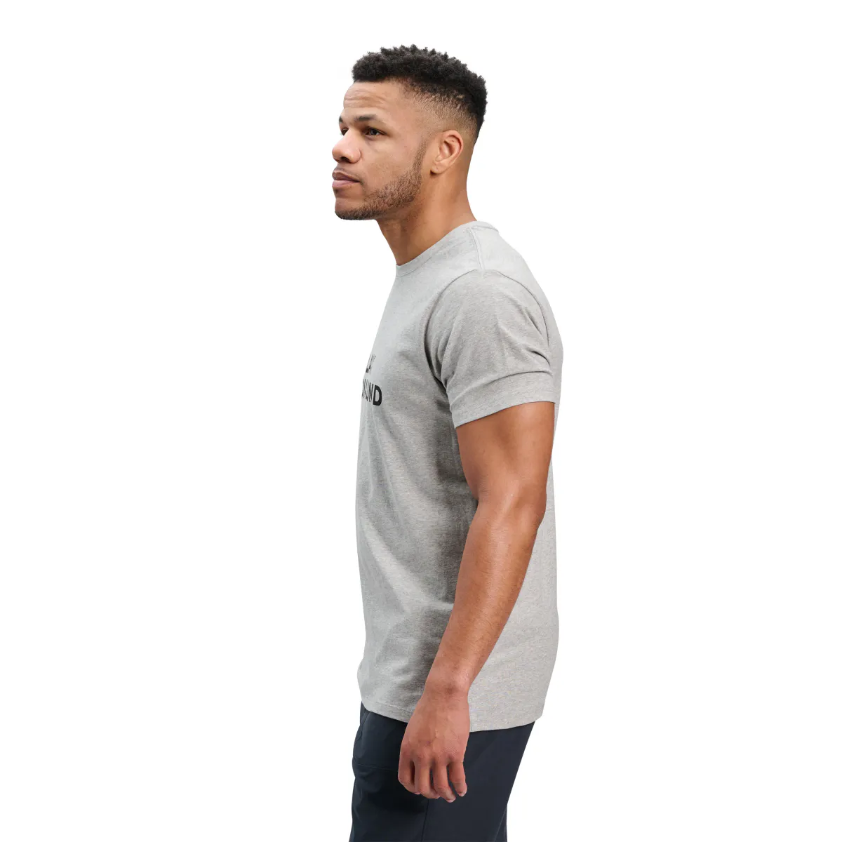 Black Diamond Stacked Logo Tee M's nickel heather 
