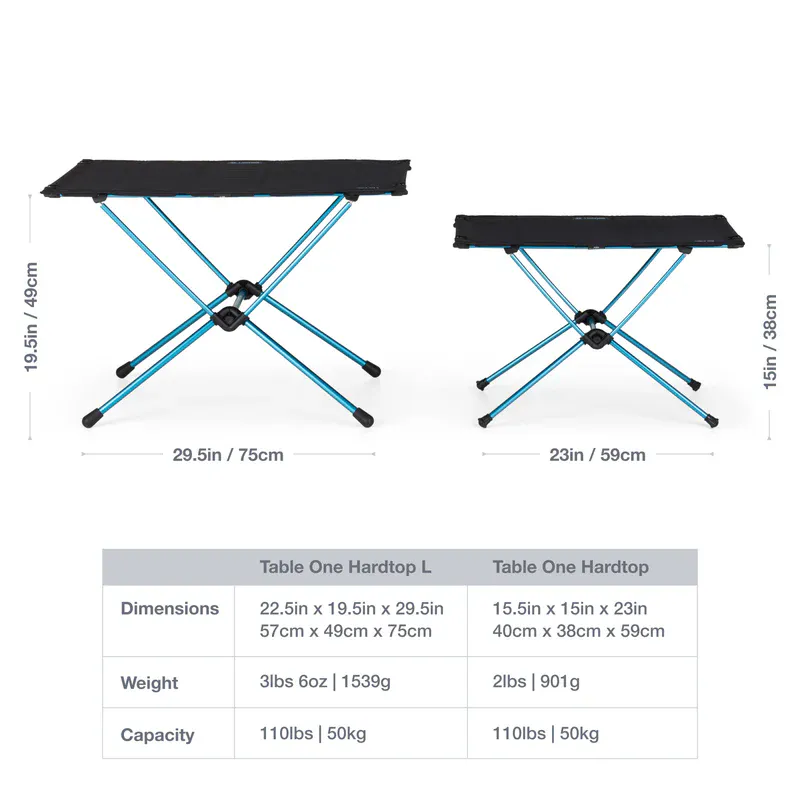 Helinox Table One Hard Top (Updated) black