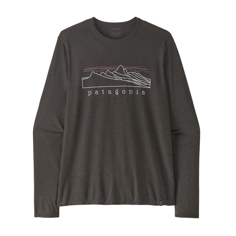 Patagonia L/S Cap Cool Trail Shirt - Stratapeaks ink black