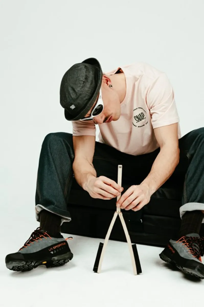 Snap Bucket Hat black denim