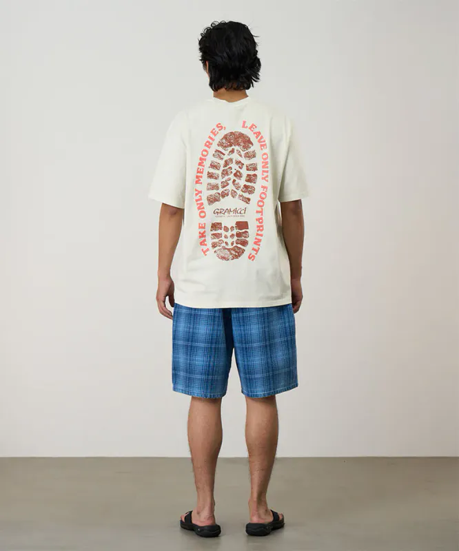 Gramicci Footprints Tee Pigment Dyed natural pigment