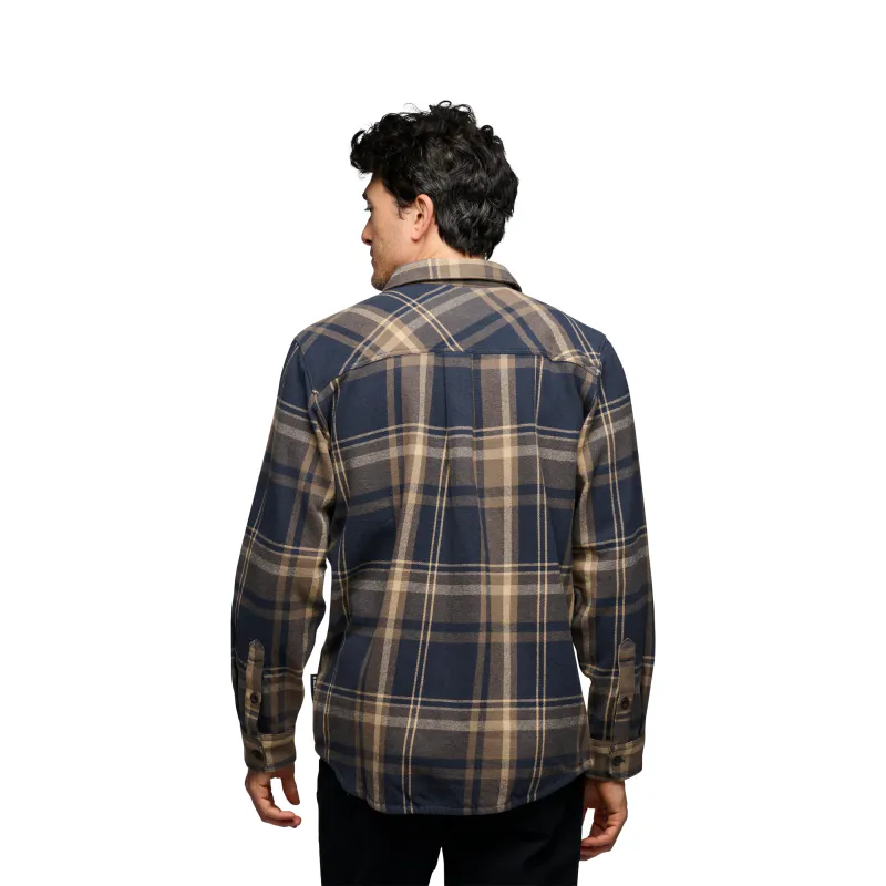 Black Diamond M Project Flannel charcoal-walnut plaid