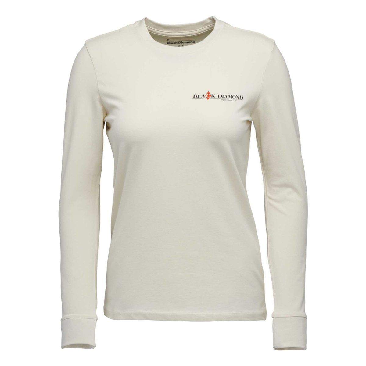 Black Diamond W Heritage Wordmark LS Tee off white