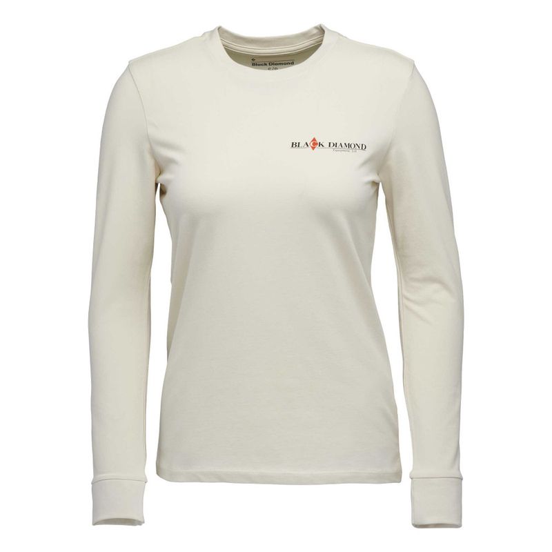 Black Diamond W Heritage Wordmark LS Tee off white