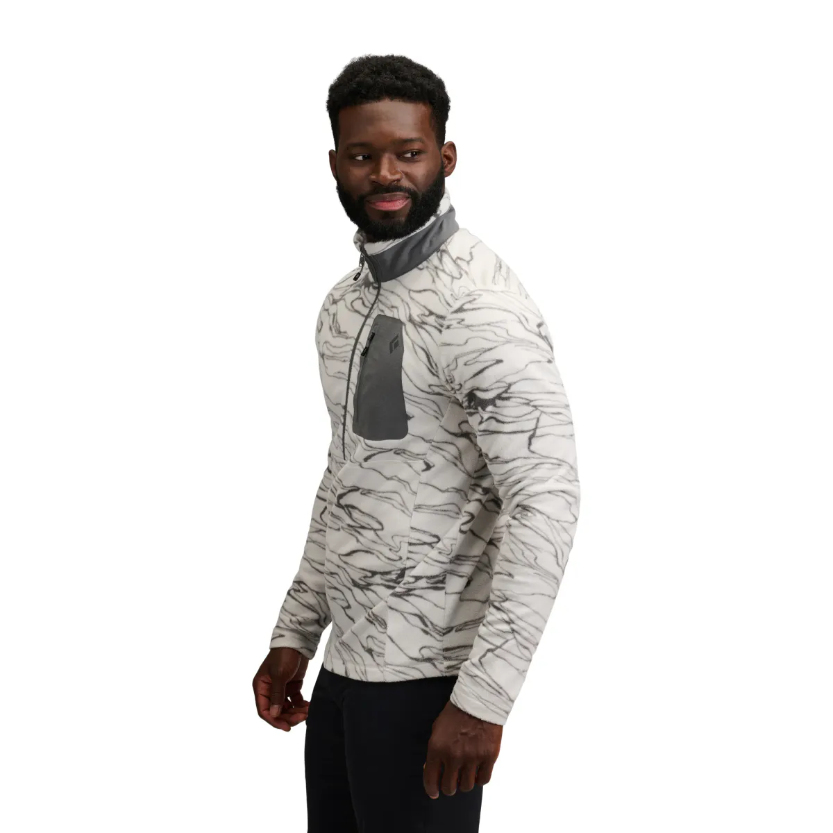Black Diamond Rift Half-Zip Fleece Jacket M's relief-alloy-steel-gray